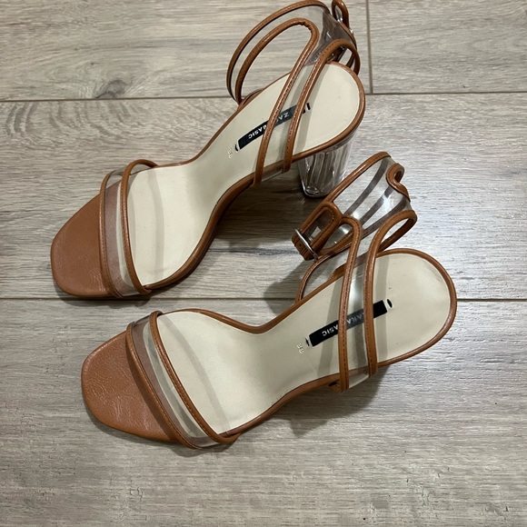 Zara Lucite Heeled Sandals EUR 38 - Picture 2 of 7